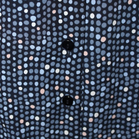Laura Scott Petite Pock-a-Dot 3/4 Sleeve Blouse - Picture 3 of 8